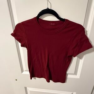 John Galt burgundy tee